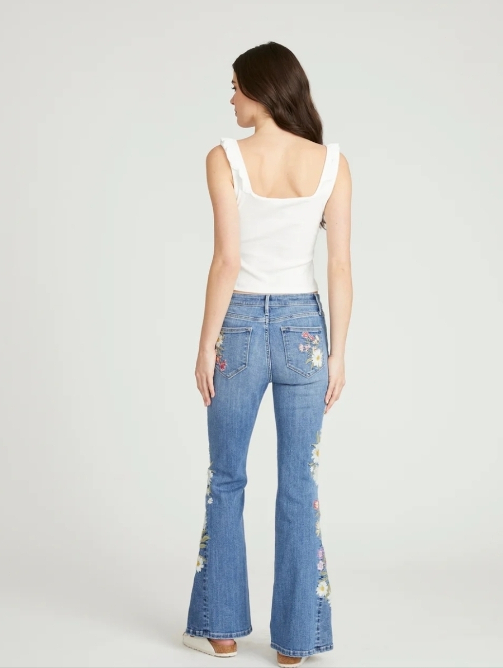 Driftwood Fab Farrah - Daisyland Embroidered Flared Jeans 30 - Picture 4 of 5